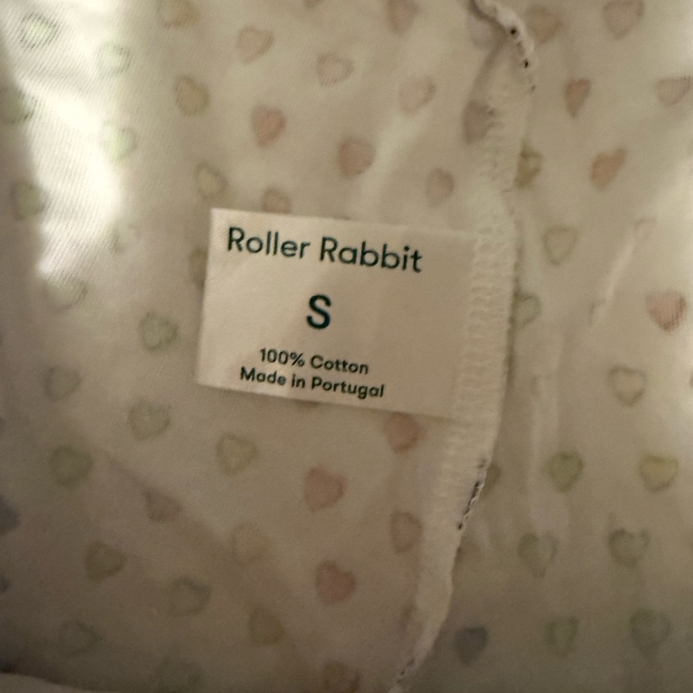 Roller Rabbit Rainbow Hearts Polo Pajamas Set - Size Small - Picture 3 of 3